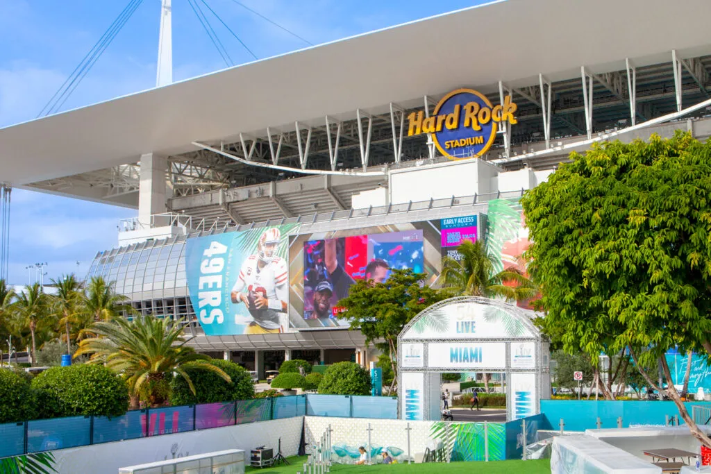 Exterior of Hard Rock Arena in Miami